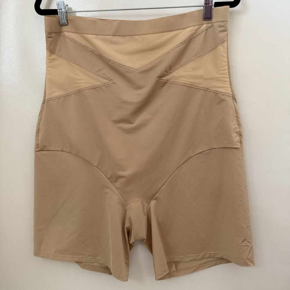 Shape by Cacique Lane Bryant Ultra High Waist Thigh Shaper Beige Size 22/24